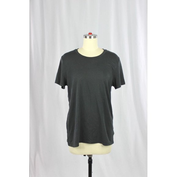Aritzia Tops - Aritzia GROUP BY BABATON Foundation Black Cotton Crew Neck T-Shirt, Size L